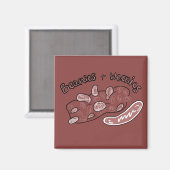 Haricots cuits et saucisses, aimant de nostalgie (Recto/Verso)