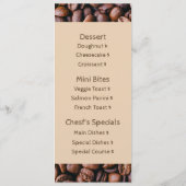 Haricots de Café Casual Ajouter Votre Menu Café (Dos)