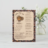 Haricots de Café Casual Ajoutez Votre Menu Café (Debout devant)