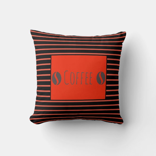 Haricots de café funky Grandes frites Coussin Jeu  (Recto)