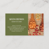 Haricots de noix Cartes de visite alimentaires sai (Dos)