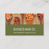 Haricots de noix Cartes de visite alimentaires sai (Devant)