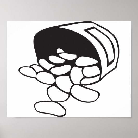 Haricots Déversés D'Une Poster De Sac (Devant)