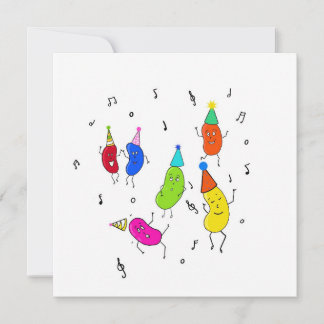 Haricots personnalisés. Carte d'anniversaire