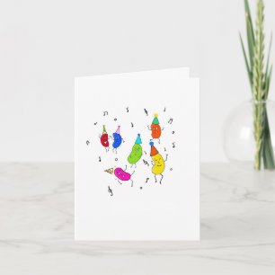 Haricots personnalisés. Carte d'anniversaire