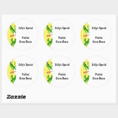 Haricots verts Chèques Jaunes Étiquettes de canne  (Feuille)