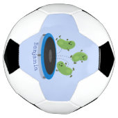 Haricots verts mignons sur dessin animé trampoline (Tourné)