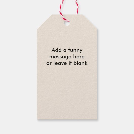 HARIG EN HELDER AANGEPASTE KERST CADEAULABEL (Achterkant)