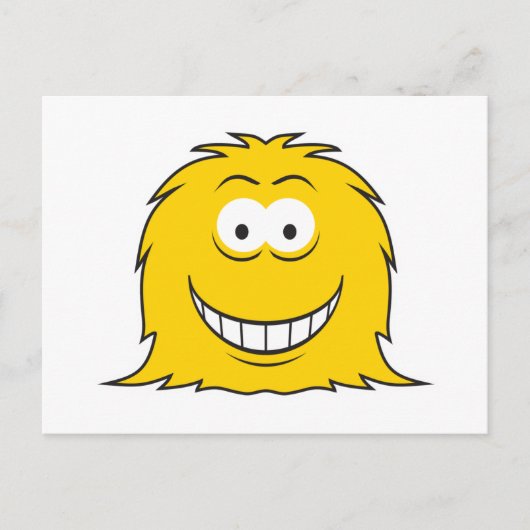 Harig Monstergezicht Briefkaart (Voorkant)