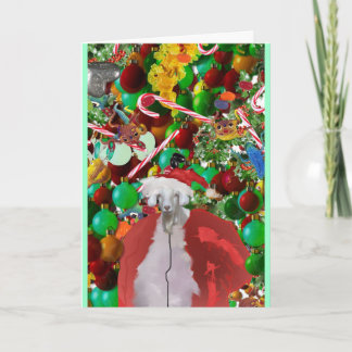 harige gOATMaSKaart Feestdagen Kaart