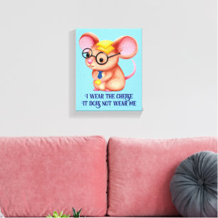 Harige Kaasman Zakelijke Muis Bril Nerdy Canvas Afdruk