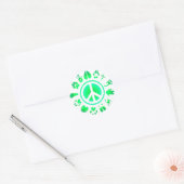Harige liefde ronde sticker (Envelop)