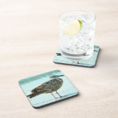 Haring Gull op Abstract strand Bier Onderzetter (Rechterzijde)