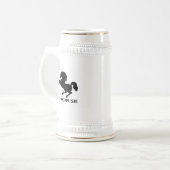 Haringpaard Silhouette Bierpul (Voorkant links)