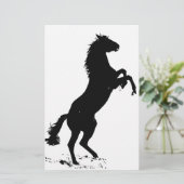 Haringpaard Silhouette Briefpapier (Staand voorkant)