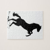 Haringpaard Silhouette Legpuzzel (Horizontaal)