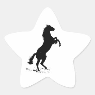 Haringpaard Silhouette Ster Sticker