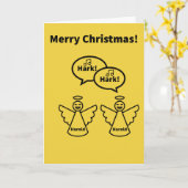 "Hark" de Harold Angels Sing - Kerstmis Kaart (Gele Bloem)