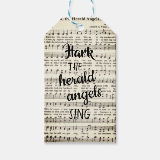 Hark, de Herald Angels Sing Cadeaulabel (Voorkant)