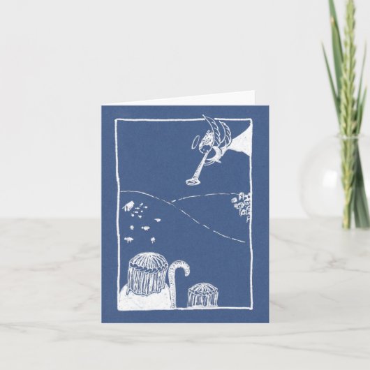 Hark, de Herald Angels Sing-kerstkaart Kaart (Voorkant)