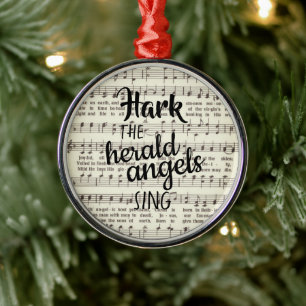Hark, de Herald Angels Sing Metal Ornament