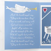 Hark the herald angels chanter la carte de Noël (Intérieur en premier)