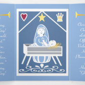 Hark the herald angels chanter la carte de Noël (Intérieur au milieu)