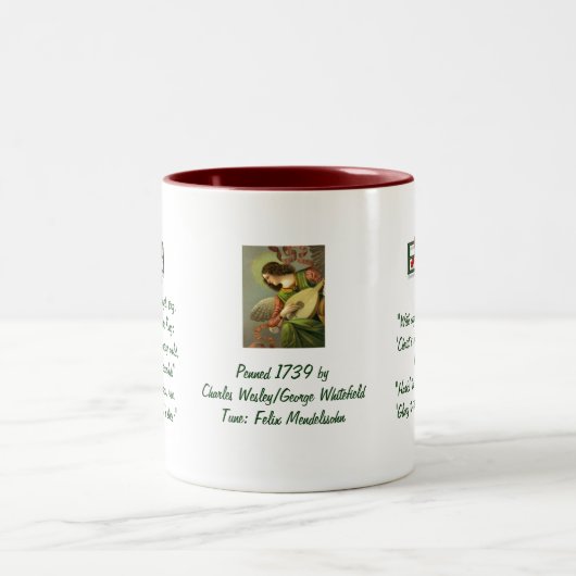 Hark the Herald Angels Hymn Two-Tone Coffee Mok (Center)