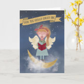 Hark the Herald Angels Sing KerstAngel Kaart (Gele Bloem)