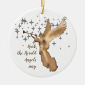 Hark the Herald Angels Sing Kerstmis Keramisch Ornament (Voorkant)