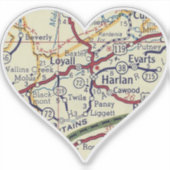 Harlan KY-kaart Sticker (Voorkant)