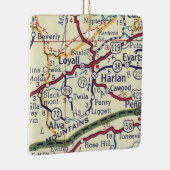 Harlan KY Map Keramisch Ornament (Rechts)