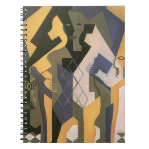 Harlekijn aan een tafel van Juan Gris, Vintage Cub Notitieboek