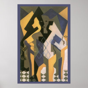 Harlekijn aan een tafel van Juan Gris, Vintage Cub Poster