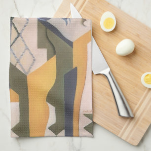 Harlekijn aan een tafel van Juan Gris, Vintage Cub Theedoek