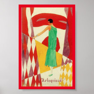 Harlekijn Art Deco Poster