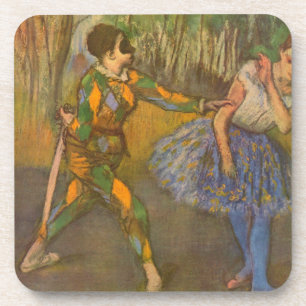 Harlekijn en Columbine van Edgar Degas Onderzetter