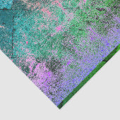  Harlekijn Groene Paarse Grunge Textuur Tissuepapier (Detail)