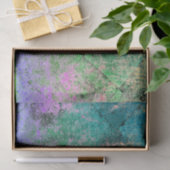  Harlekijn Groene Paarse Grunge Textuur Tissuepapier (Geschenk)