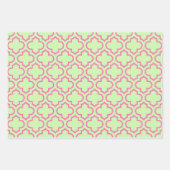 Harlekijn Marokkaanse Checker DIY Kleuren Selderij Inpakpapier Vel (Voorkant 2)