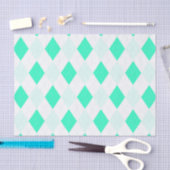 Harlekijn patronen Mintgroen Wit Cool Trendy Tissuepapier (Craft)