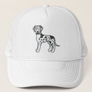 Harlekijn Reuzenhond Honden Cartoon Illustratie Trucker Pet
