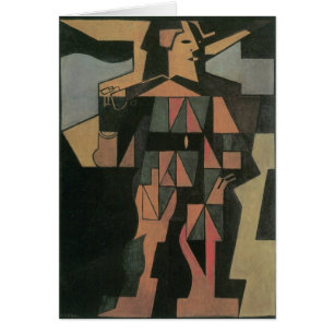 Harlekijn van Juan Gris, Vintage Cubisme Kunst