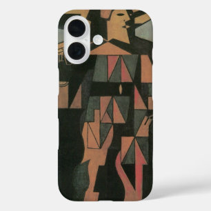 Harlekijn van Juan Gris, Vintage Cubisme Kunst iPhone 16 Hoesje