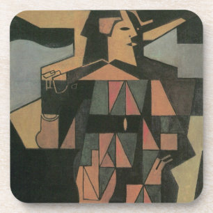Harlekijn van Juan Gris, Vintage Cubisme Kunst Drankjes Onderzetter
