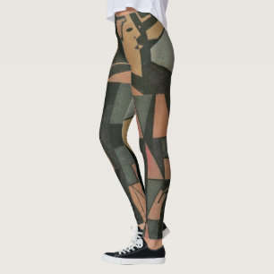 Harlekijn van Juan Gris, Vintage Cubisme Kunst Leggings