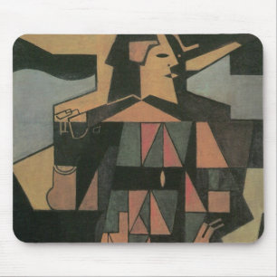 Harlekijn van Juan Gris, Vintage Cubisme Kunst Muismat