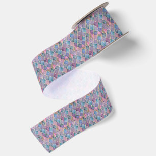 Harlekijn Waterverf Diamant Geometrisch Patroon Lint