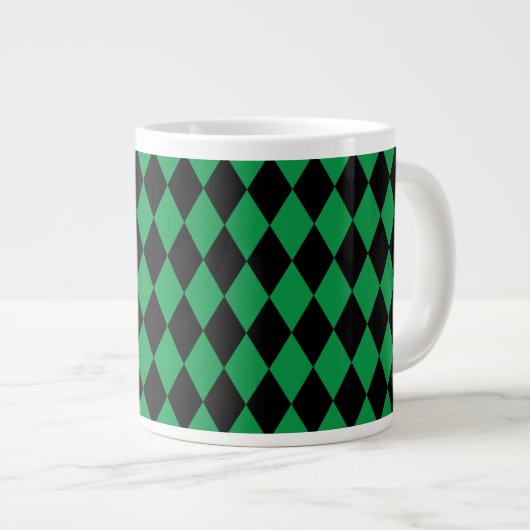 Harlekijngroen en zwart extra grote beker (Voorkant rechts)