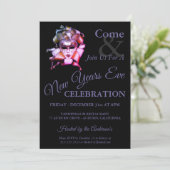 Harlekijnse oudejaarsuitnodiging kaart (Staand voorkant)